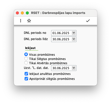 moneo darba nespējas lapu imports no EDS